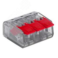 Клеммы Stekker LD221-413 (3Х4,0мм2 с рычажком) (упаковка 100шт.) картинка 